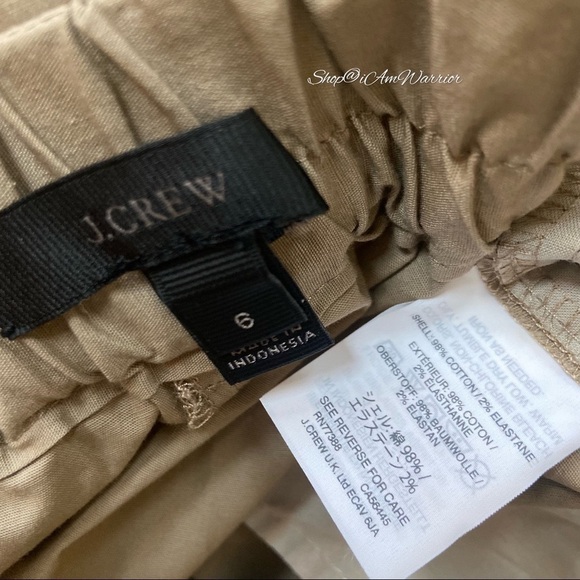 J.Crew tie waist wide leg crop cotton poplin pants *shop@iamwarrior - Picture 9 of 10